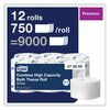 Tork Tork Coreless High-Capacity Toilet Paper Roll White T7, Premium, 2-ply, 12 x 750 sheets, 472885 472885